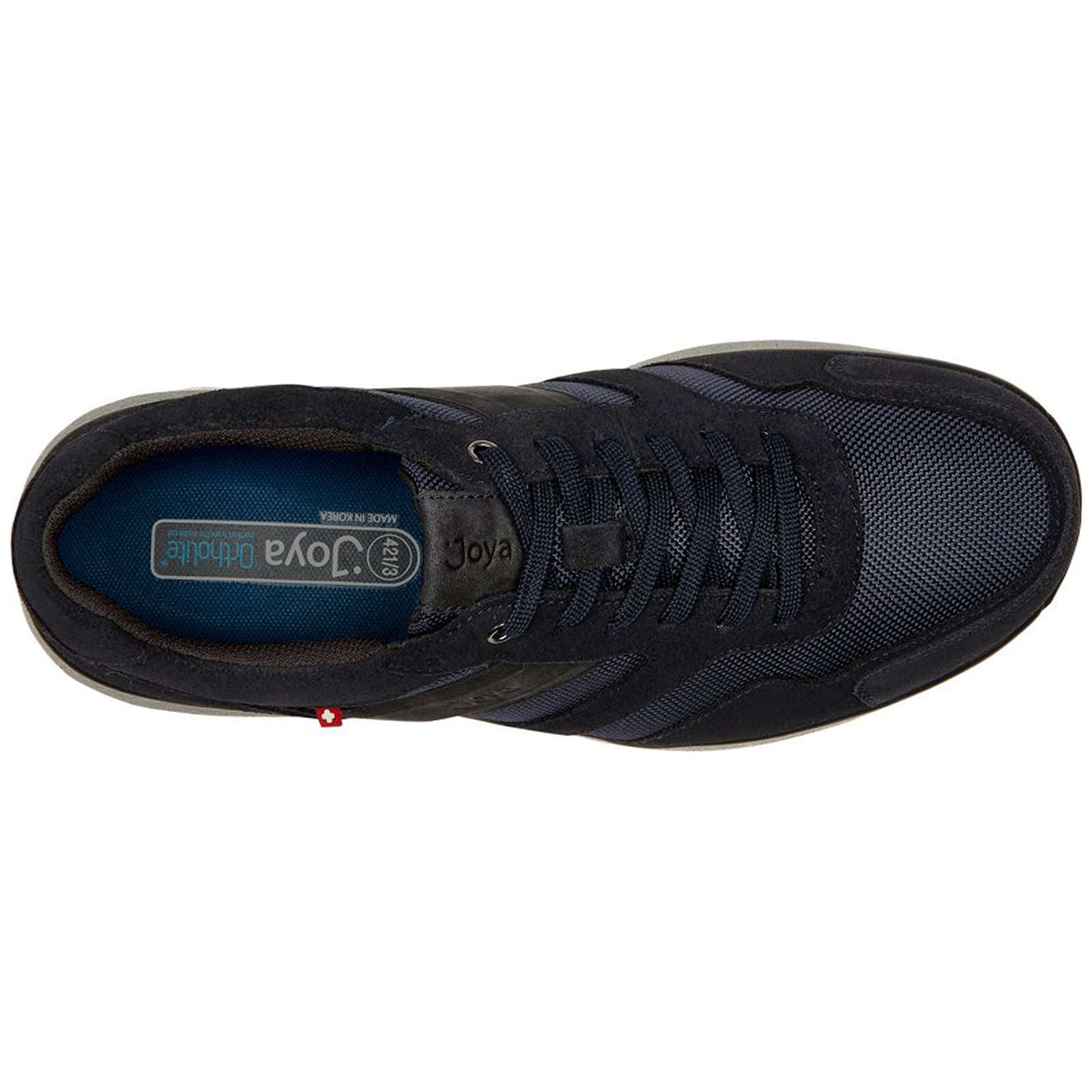 Joya ID Casual Velour Leather & Textile Men's Trainers#color_arctic