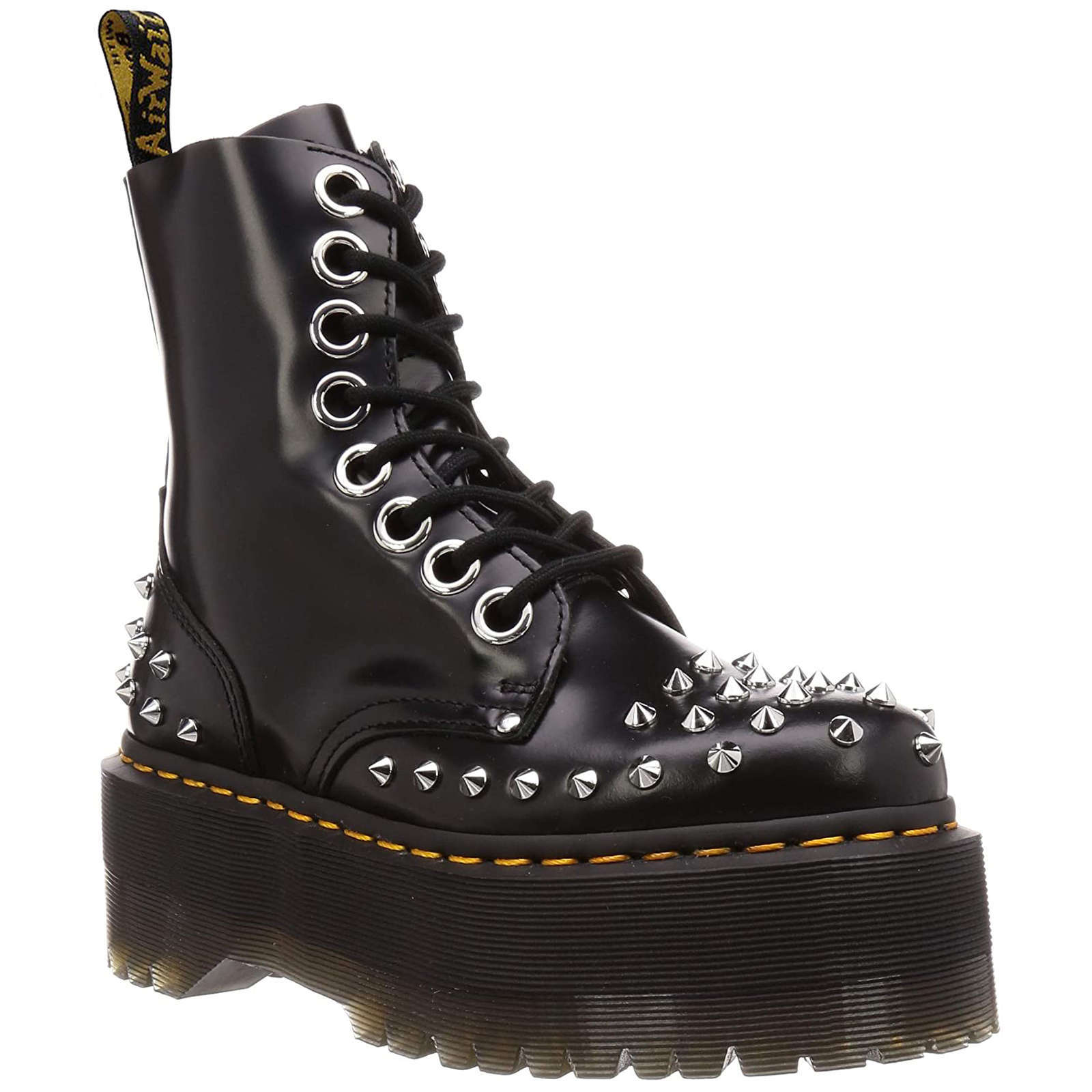 Dr.Martens Jadon Max Stud Buttero Leather Womens Boots#color_black