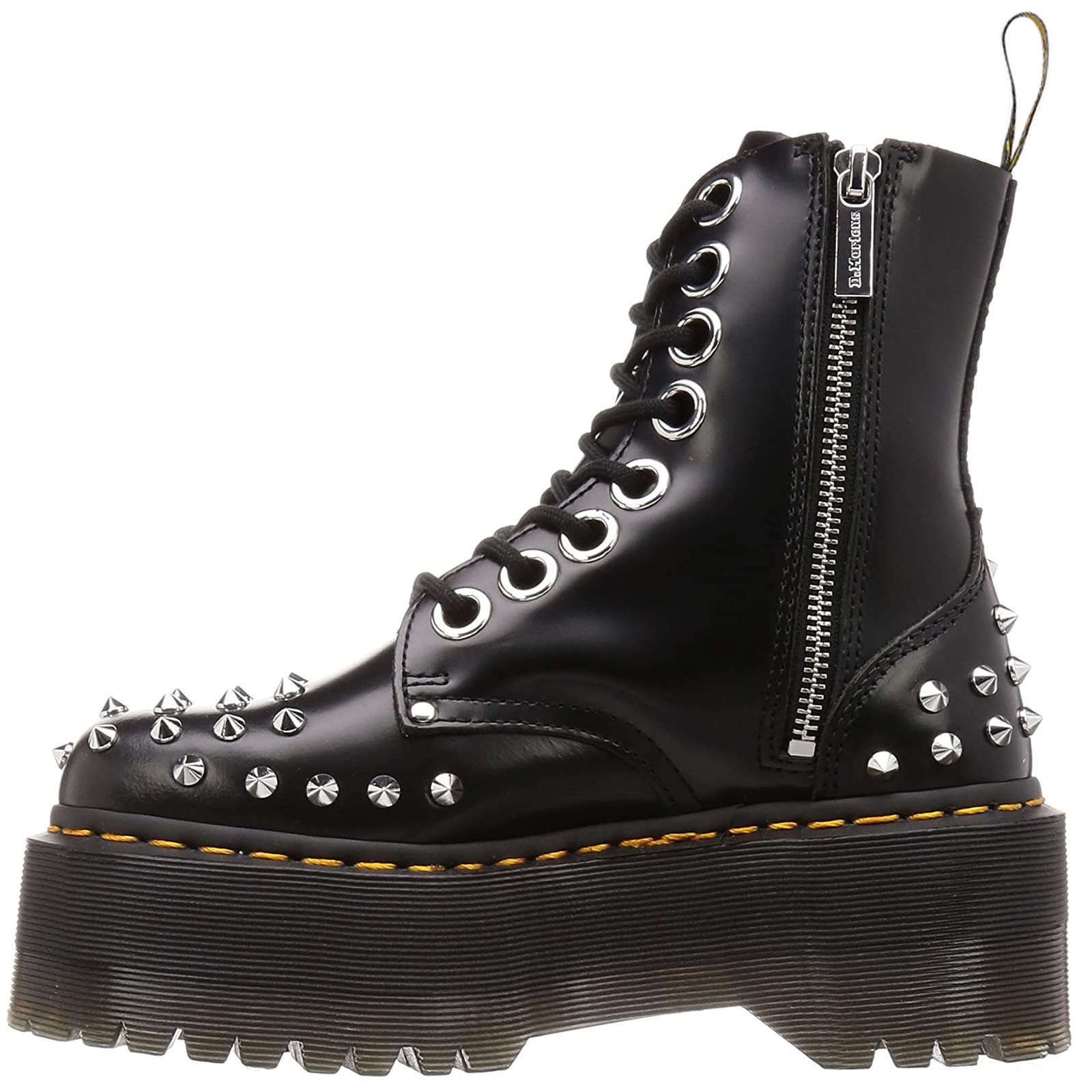 Dr.Martens Jadon Max Stud Buttero Leather Womens Boots#color_black