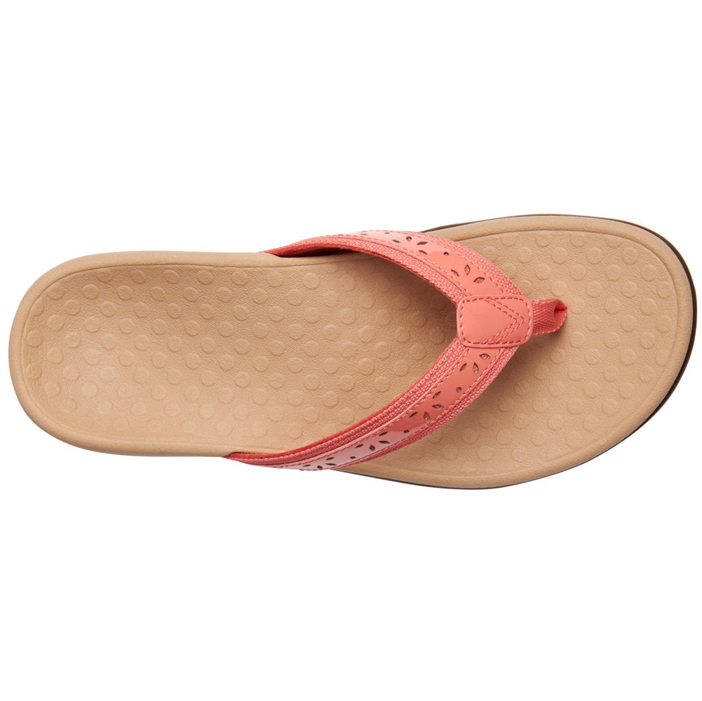 Vionic Tide Casandra Leather Textile Womens Sandals#color_coral