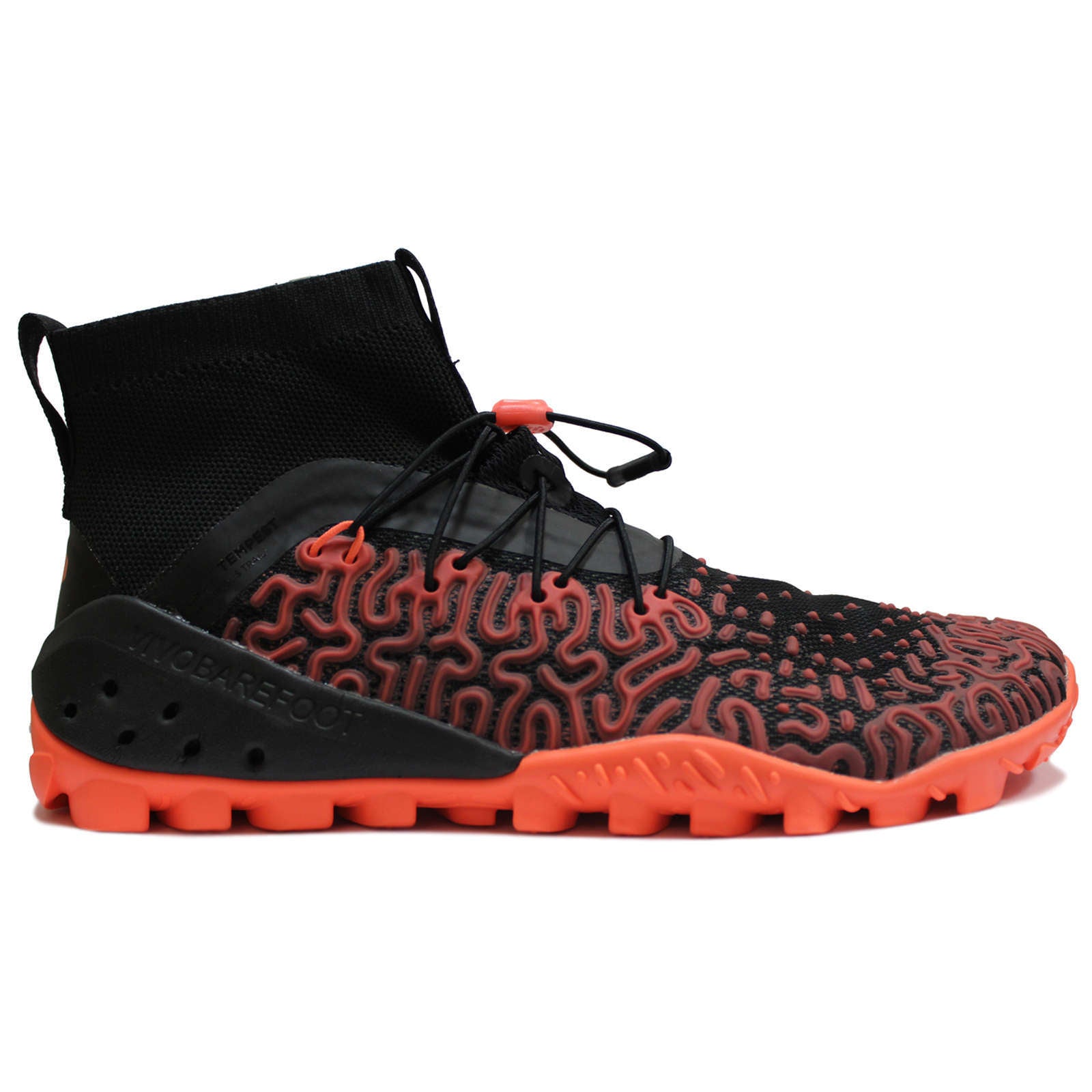 Vivobarefoot ESC Tempest Textile Womens Trainers#color_black neon coral