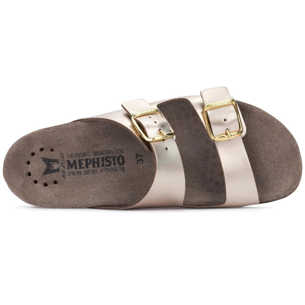 Mephisto Harmony Leather Womens Sandals#color_platinum