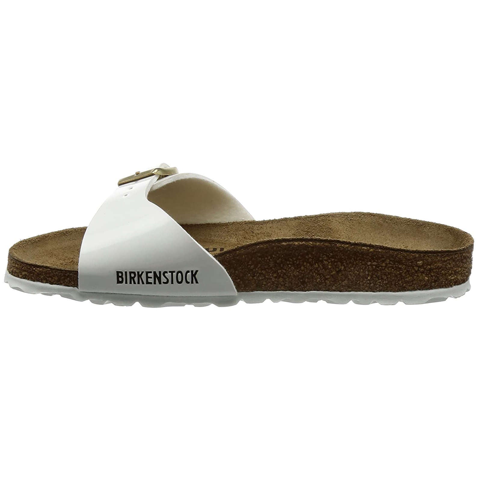 Birkenstock Madrid Birko-Flor Patent Unisex Sandals#color_white