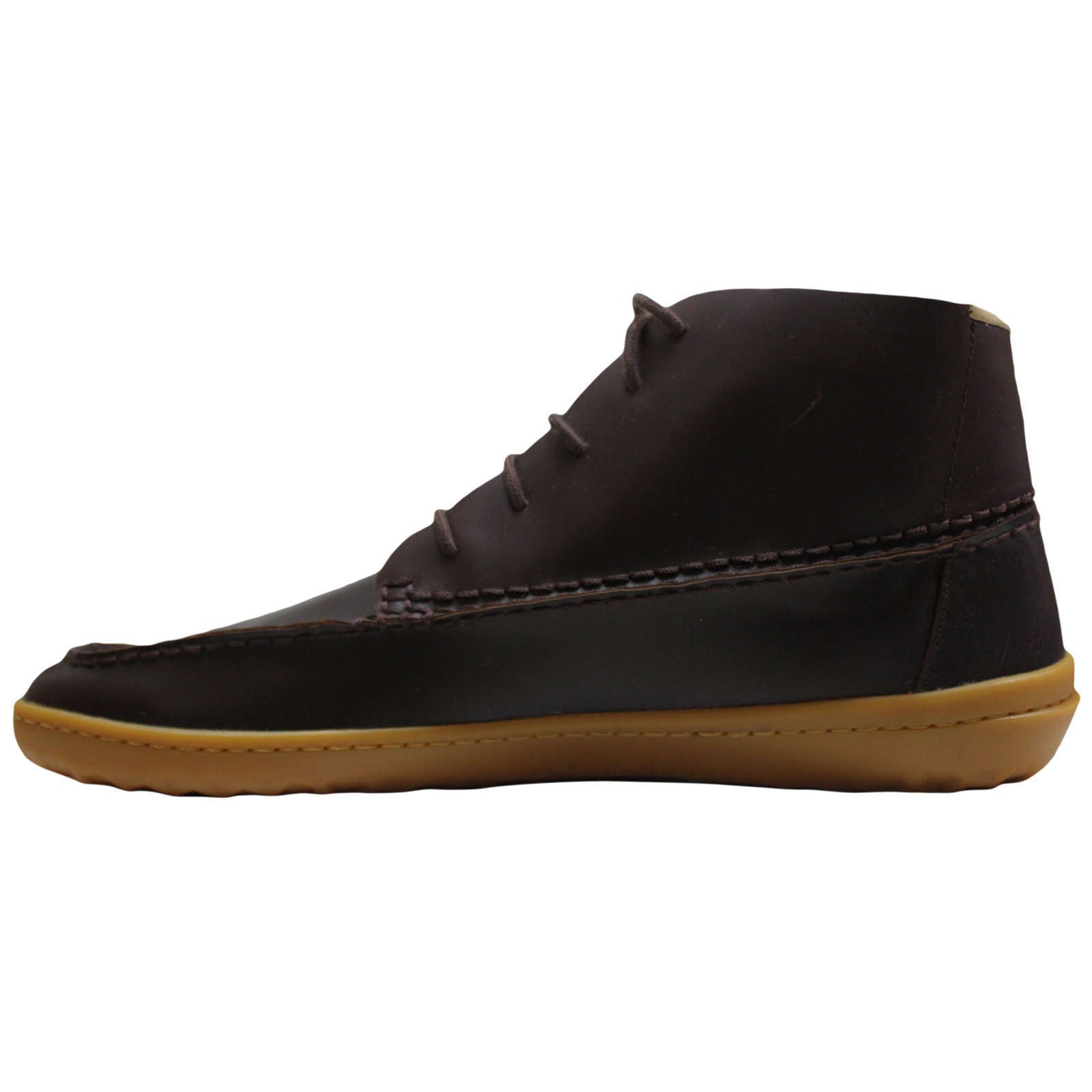 Vivobarefoot Gobi Mocc Leather Mens Trainers#color_dark brown