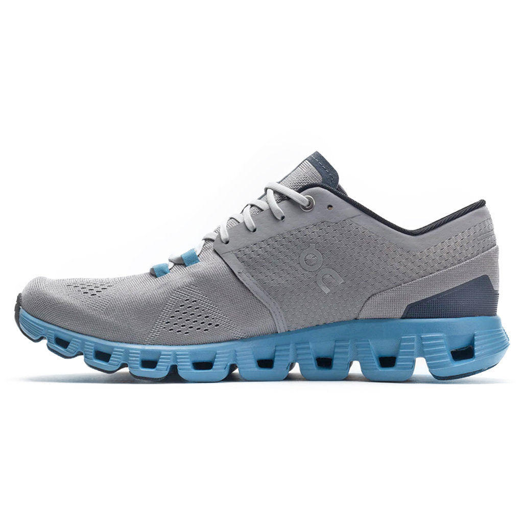 On Running Cloud X Synthetic Textile Mens Trainers#color_alloy niagara