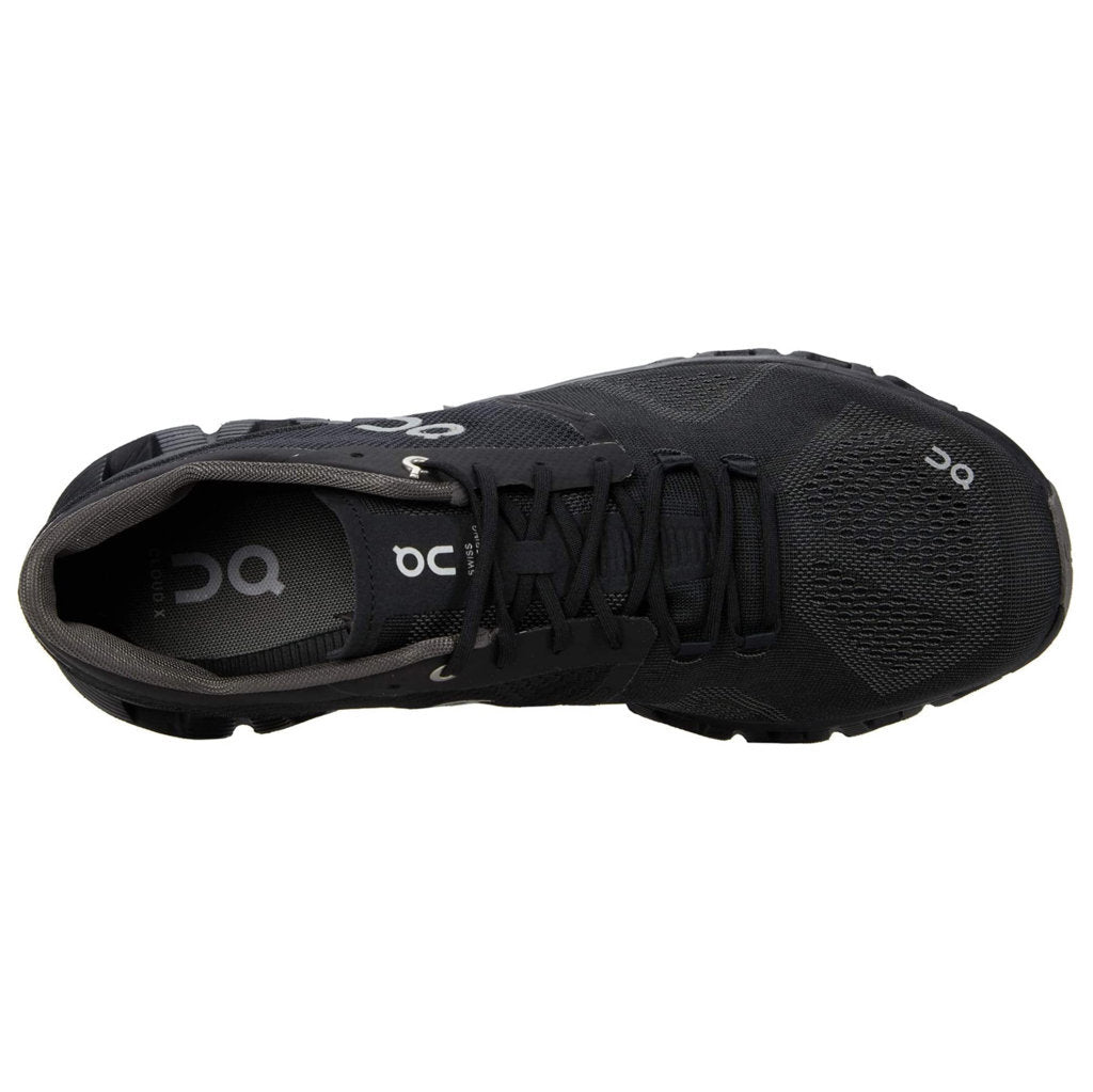 On Running Cloud X Synthetic Textile Mens Trainers#color_black asphalt