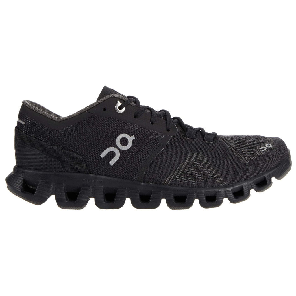 On Running Cloud X Textile Women's Low-Top Trainers#color_black asphalt