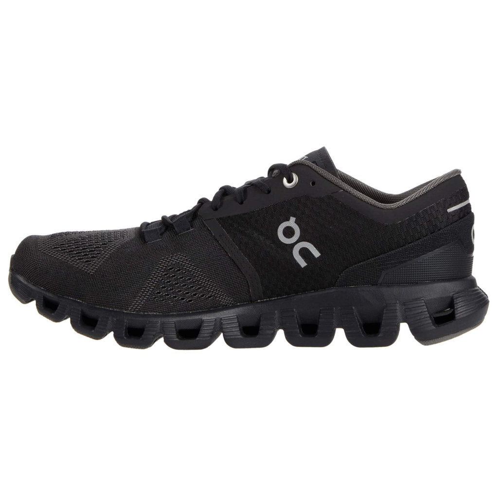 On Running Cloud X Textile Women's Low-Top Trainers#color_black asphalt