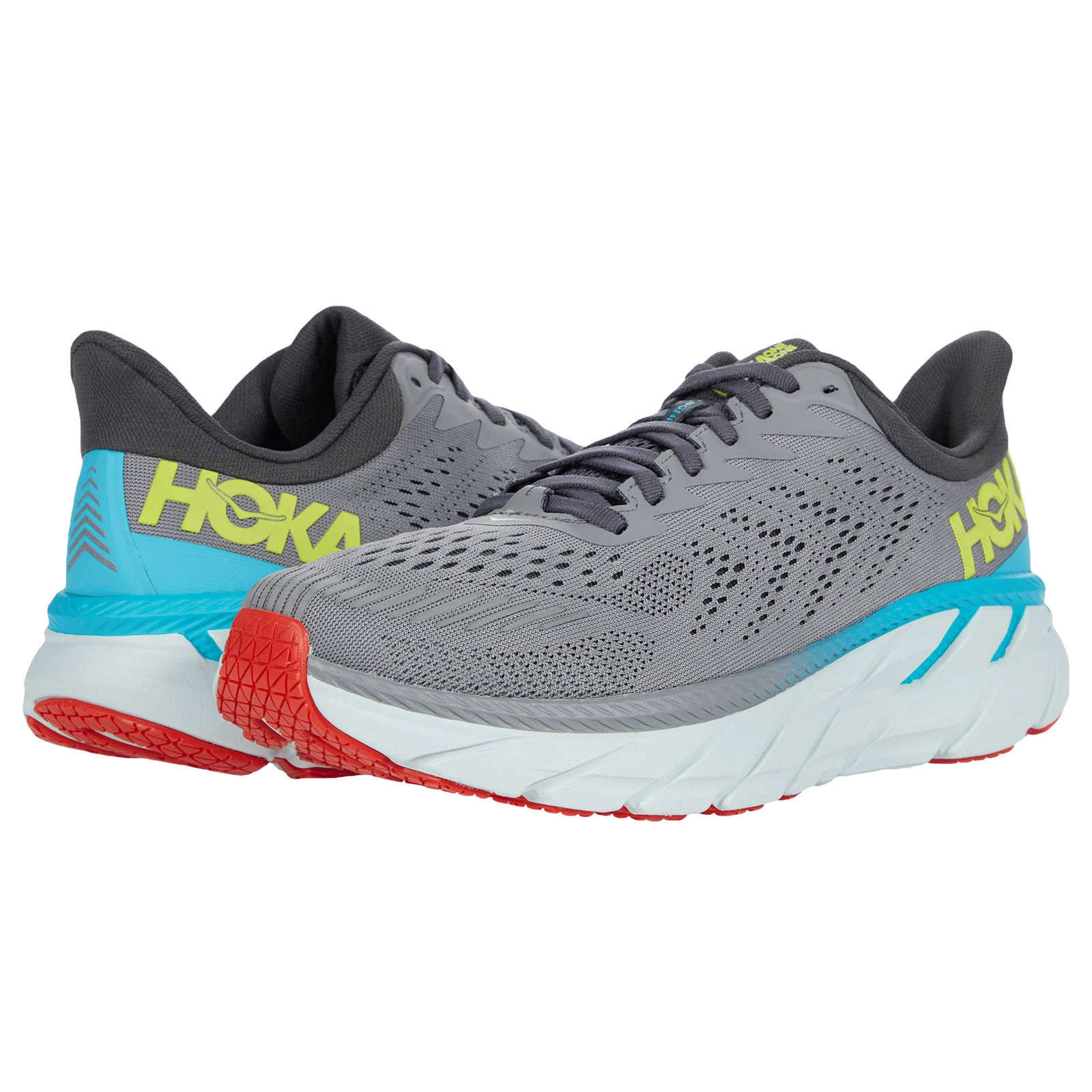 Hoka One One Clifton 7 Mesh Men's Low-Top Road Running Trainers#color_wild dove dark shadow