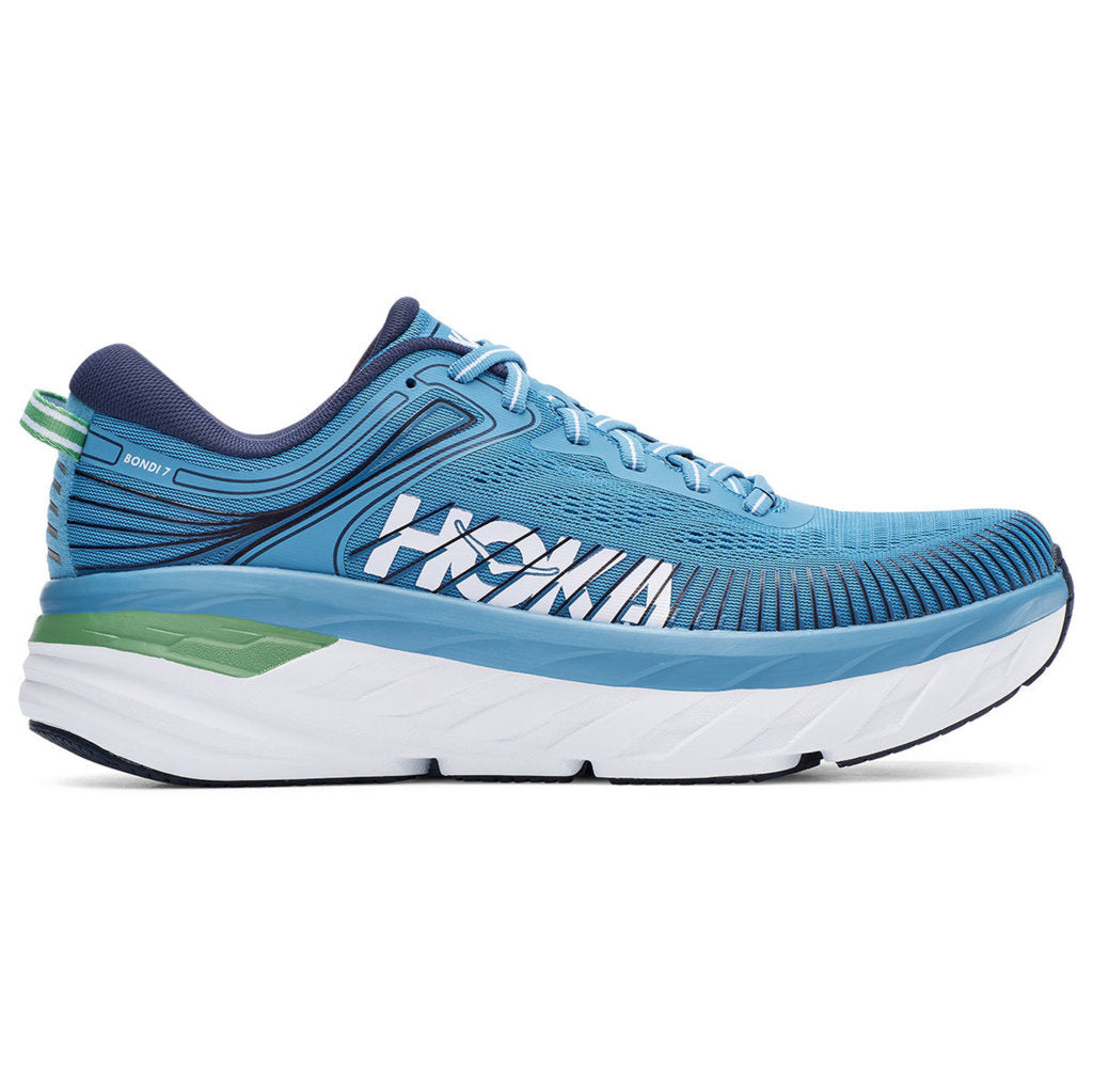 Hoka One One Bondi 7 Mesh Men's Low-Top Road Running Trainers#color_blue moon moonlit ocean