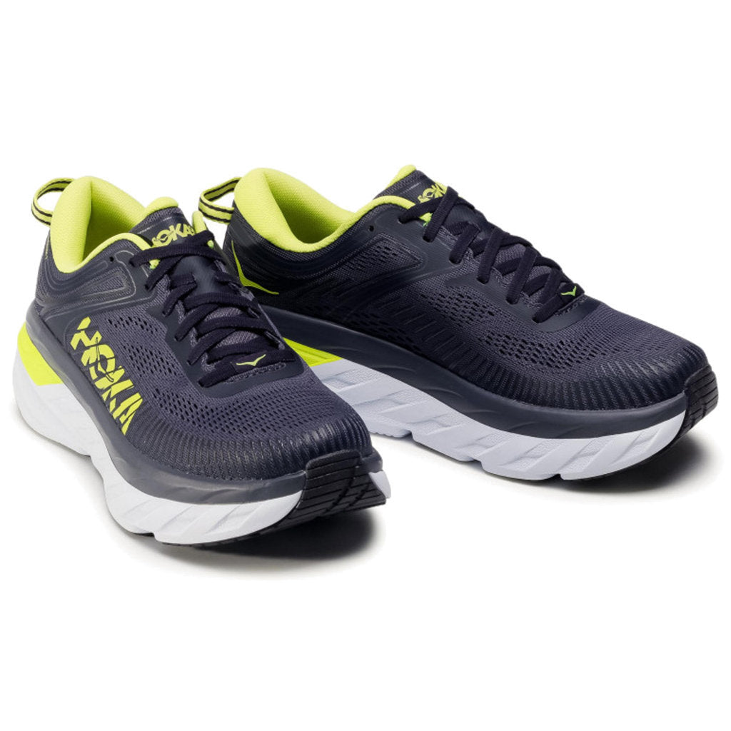 Hoka Bondi 7 Mesh Men's Running Shoes#color_odyssey grey deep well