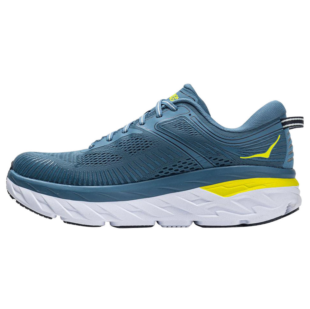 Hoka One One Bondi 7 Mesh Men's Low-Top Road Running Trainers#color_provincial blue citrus