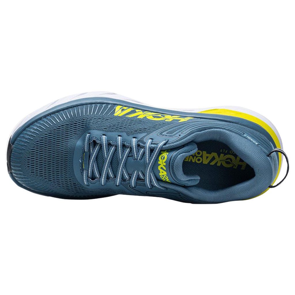 Hoka One One Bondi 7 Mesh Men's Low-Top Road Running Trainers#color_provincial blue citrus