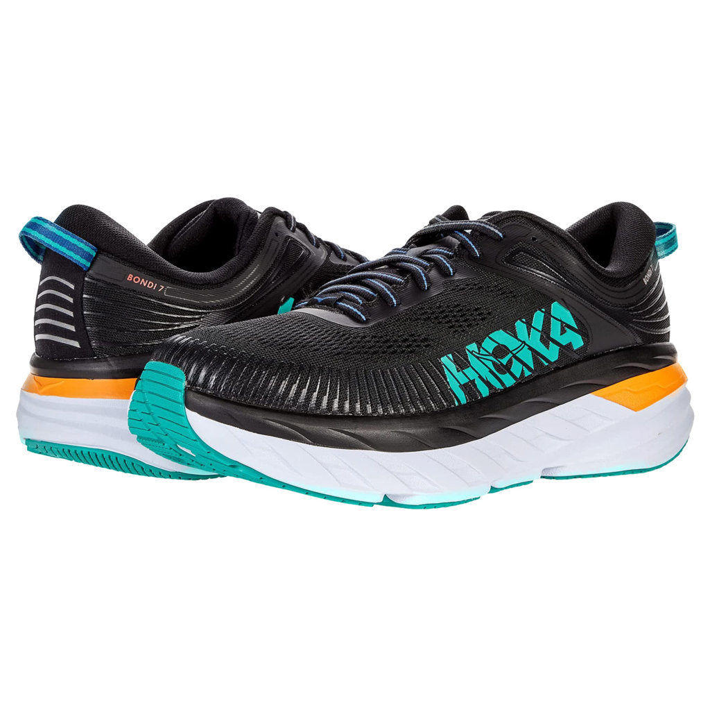 Hoka One One Bondi 7 Mesh Men's Low-Top Road Running Trainers#color_black atlantis