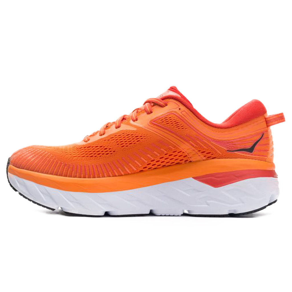 Hoka One One Bondi 7 Mesh Men's Low-Top Road Running Trainers#color_persimmon orange fiesta