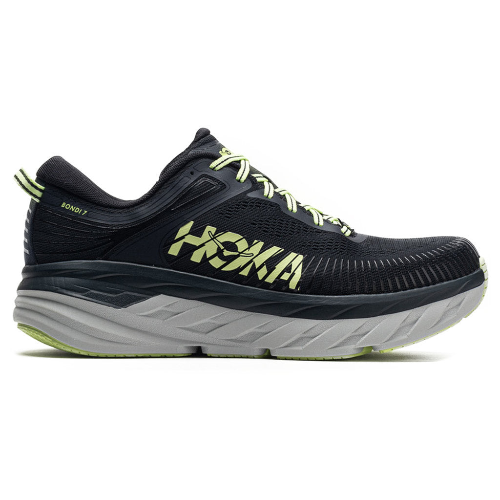 Hoka Bondi 7 Mesh Men's Running Shoes#color_blue graphite butterfly