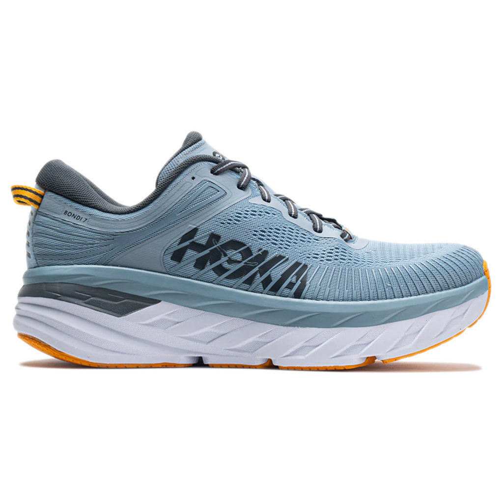 Hoka Bondi 7 Mesh Men's Running Shoes#color_blue fog castlerock