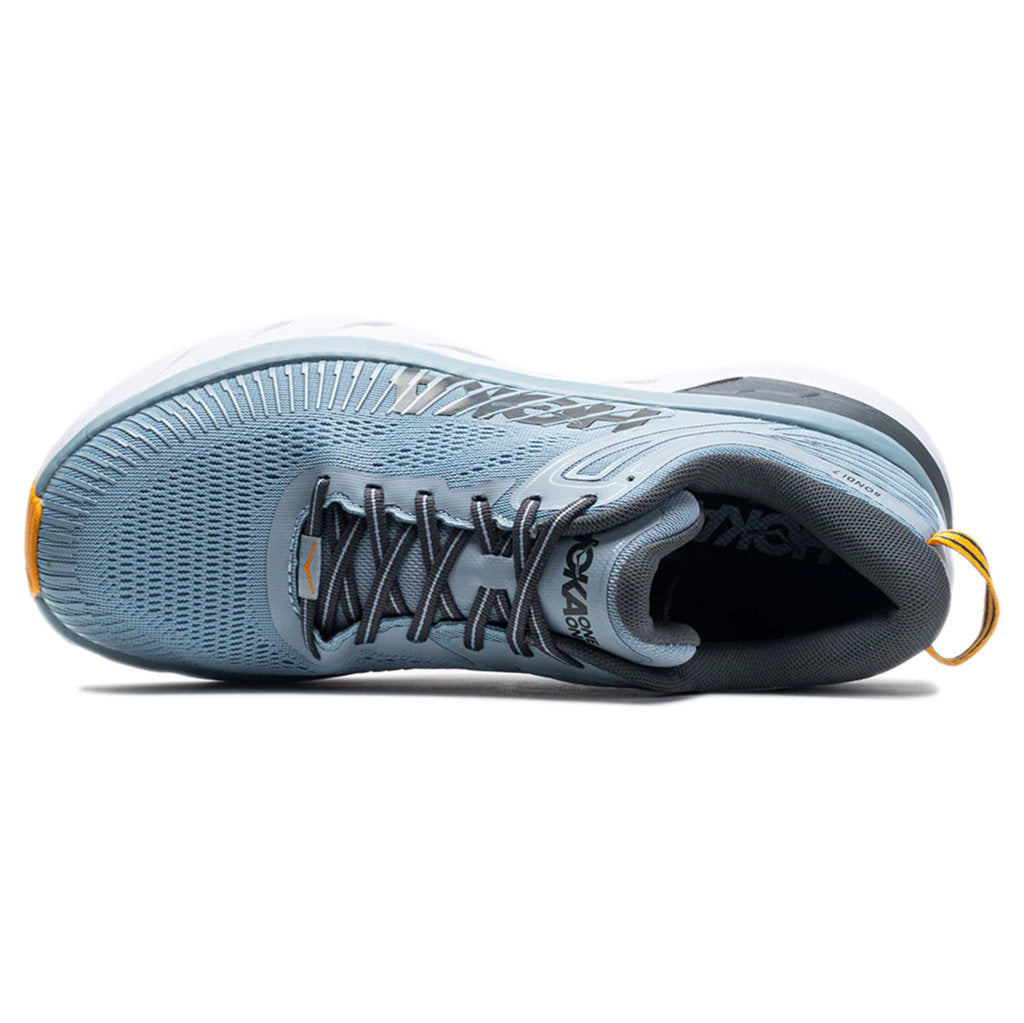 Hoka One One Bondi 7 Mesh Men's Low-Top Road Running Trainers#color_blue fog castlerock