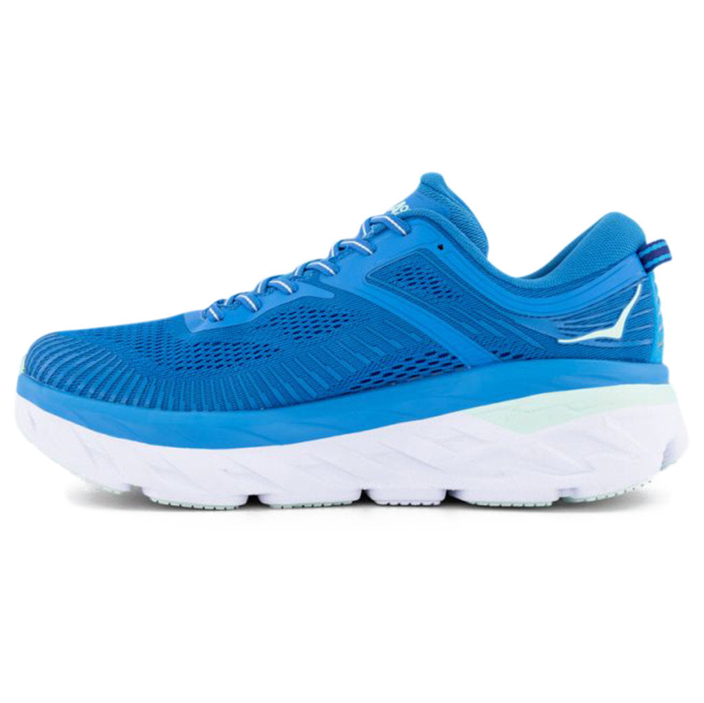 Hoka Bondi 7 Mesh Men's Running Shoes#color_ibiza blue blue glass