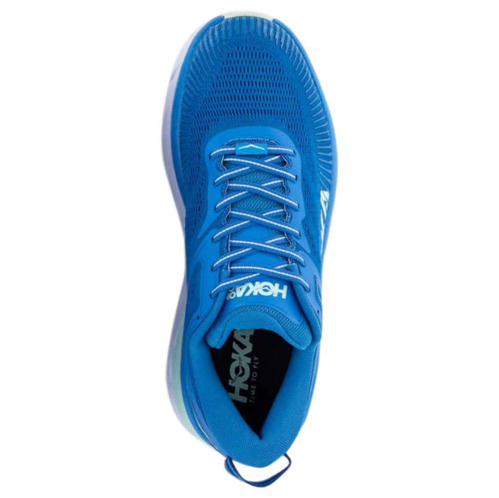 Hoka Bondi 7 Mesh Men's Running Shoes#color_ibiza blue blue glass