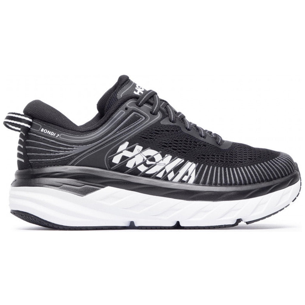 Hoka One One Bondi 7 Mesh Women's Low-Top Road Running Trainers#color_black white