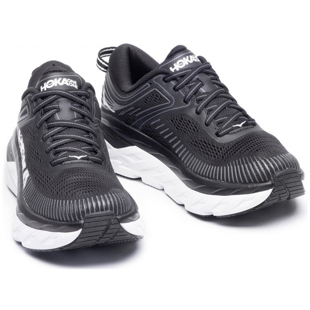 Hoka One One Bondi 7 Mesh Women's Low-Top Road Running Trainers#color_black white