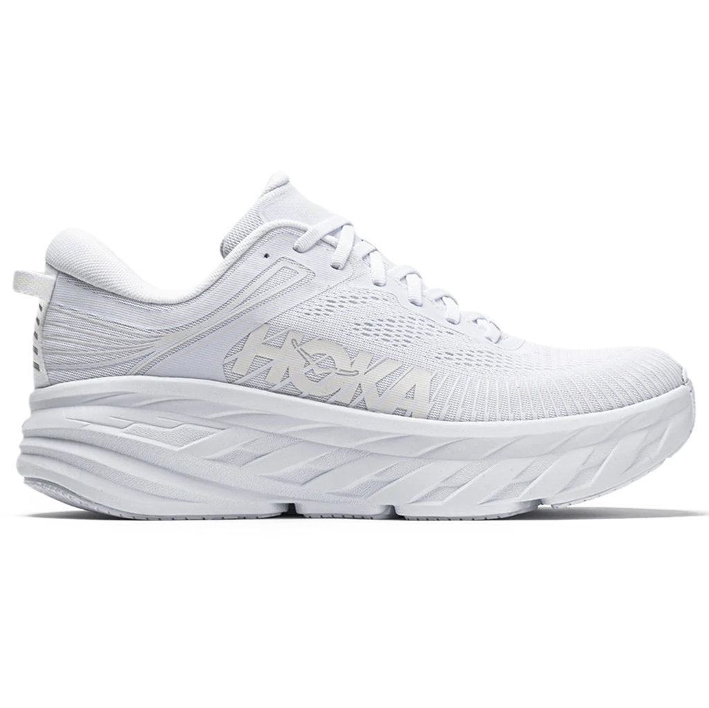 Hoka One One Bondi 7 Mesh Women's Low-Top Road Running Trainers#color_white white