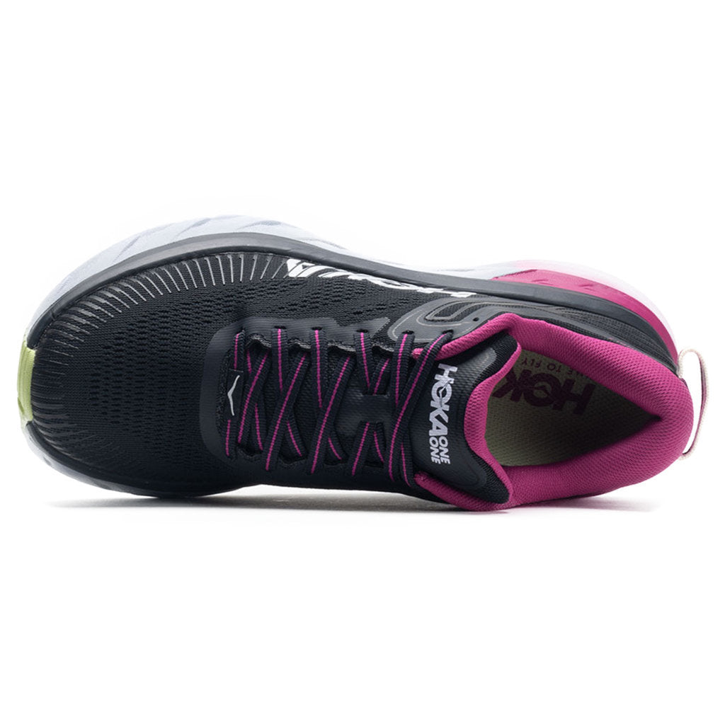 Hoka One One Bondi 7 Mesh Women's Low-Top Road Running Trainers#color_blue graphite festival fuchsia