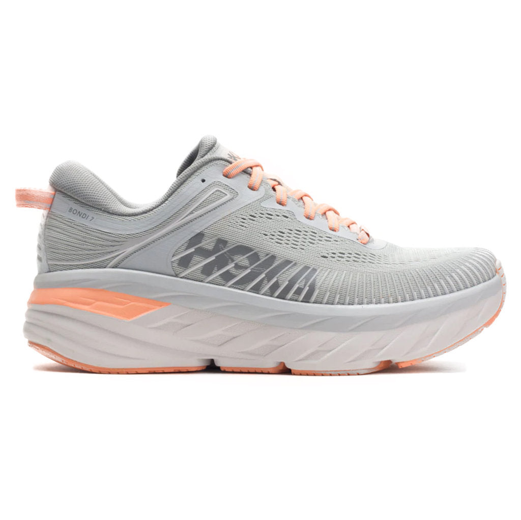 Hoka One One Bondi 7 Mesh Women's Low-Top Road Running Trainers#color_harbor mist sharkskin