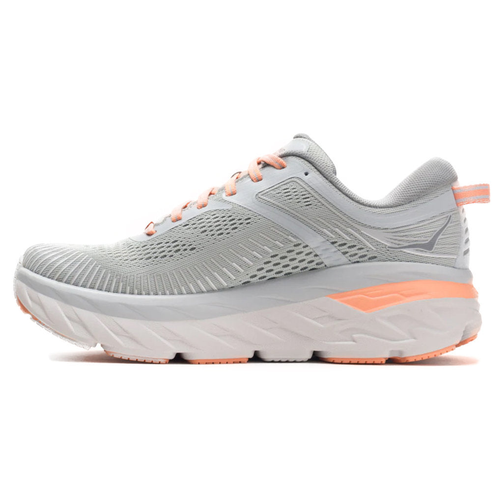 Hoka One One Bondi 7 Mesh Women's Low-Top Road Running Trainers#color_harbor mist sharkskin