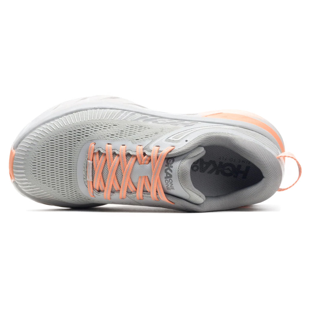 Hoka One One Bondi 7 Mesh Women's Low-Top Road Running Trainers#color_harbor mist sharkskin