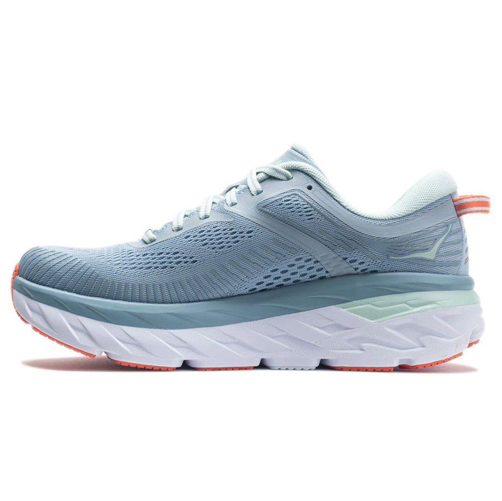 Hoka One One Bondi 7 Mesh Women's Low-Top Road Running Trainers#color_blue fog blue glass