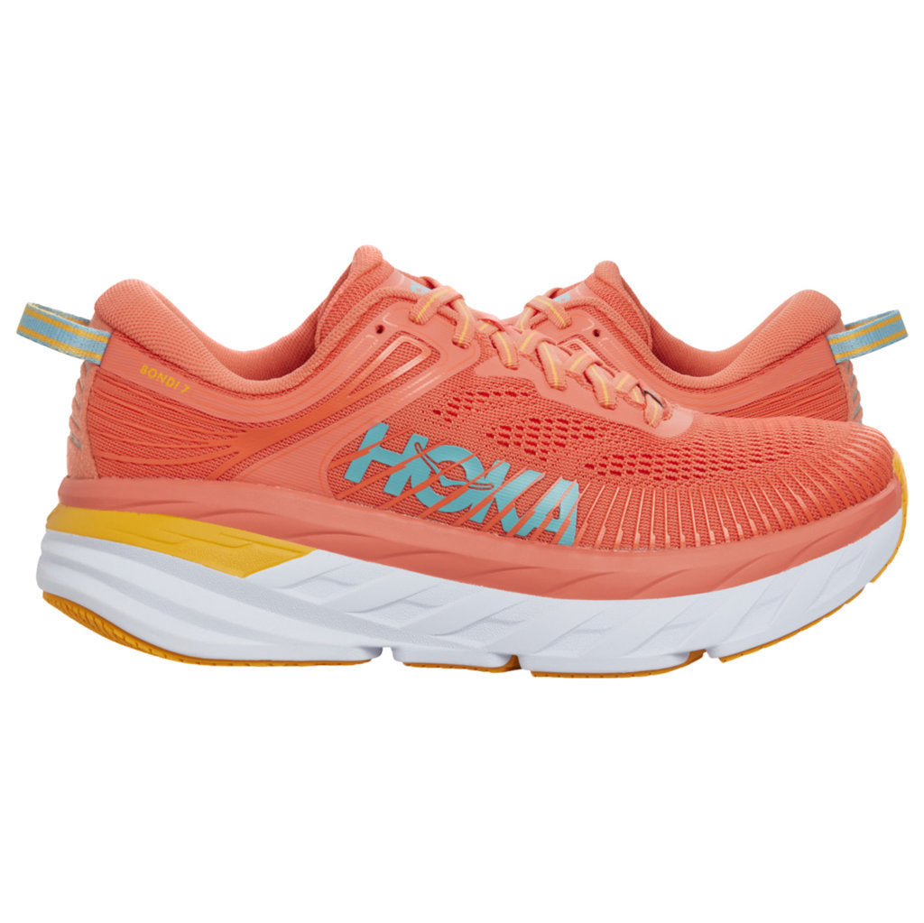 Hoka One One Bondi 7 Mesh Women's Low-Top Road Running Trainers#color_camelia coastal