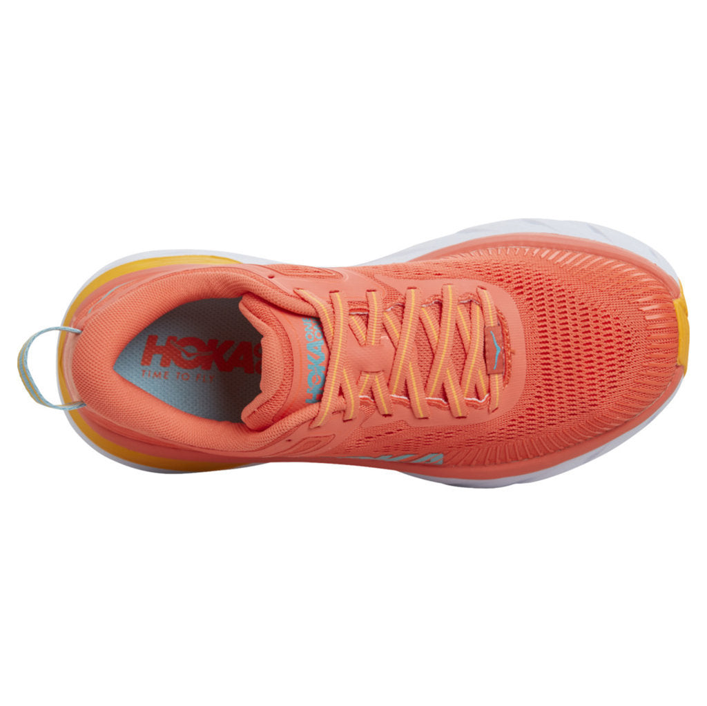 Hoka One One Bondi 7 Mesh Women's Low-Top Road Running Trainers#color_camelia coastal