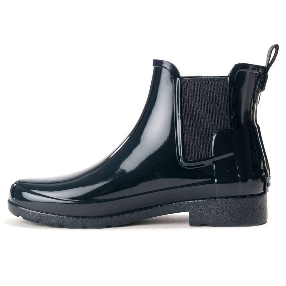 Hunter Original Refined Gloss Rubber Women's Chelsea Boots#color_navy