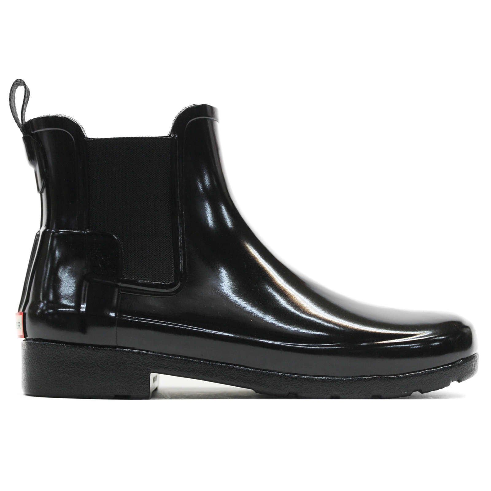 Hunter Original Refined Gloss Rubber Women's Chelsea Boots#color_black black