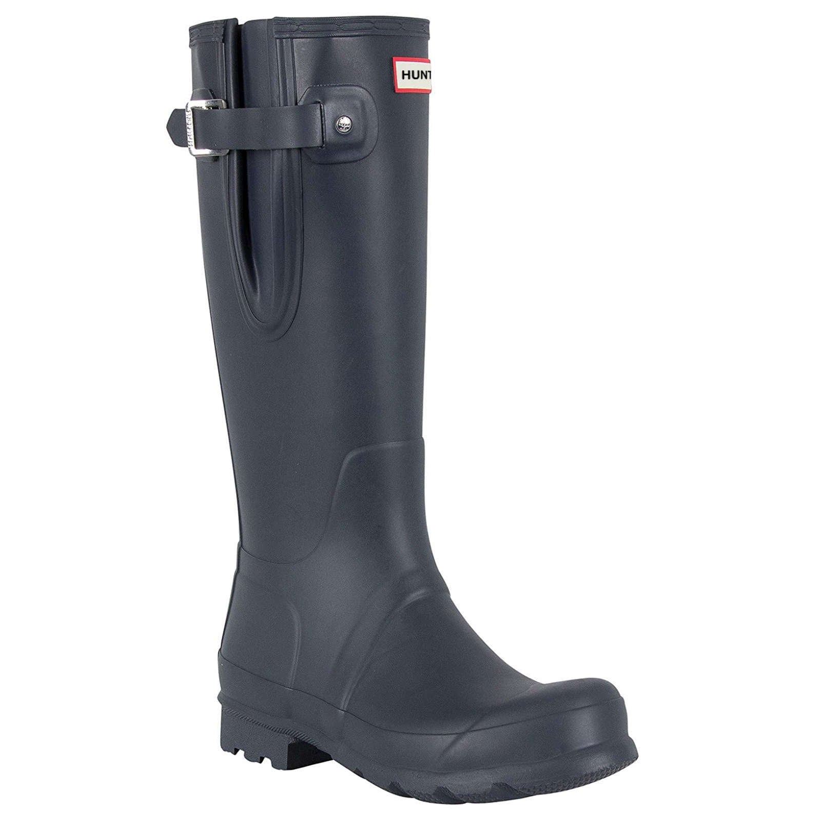 Hunter Original Side Adjustable Rubber Men's Tall Wellington Boots#color_navy