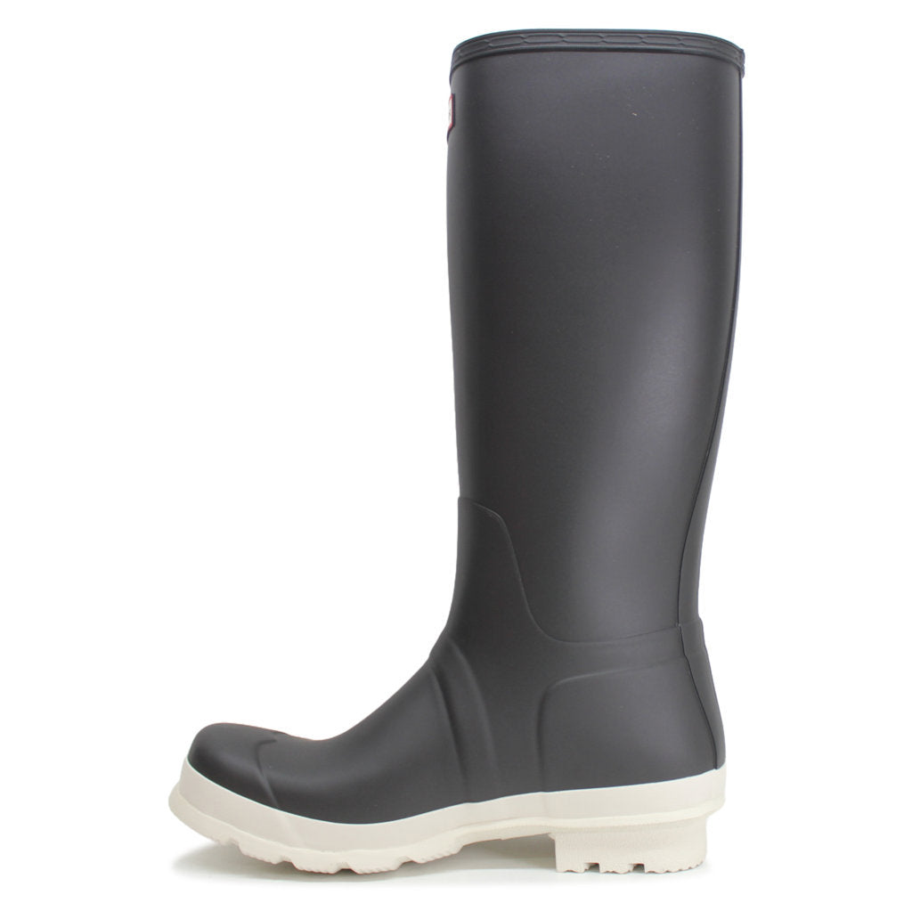 Hunter Original Tall Rubber Mens Boots#color_black white willow