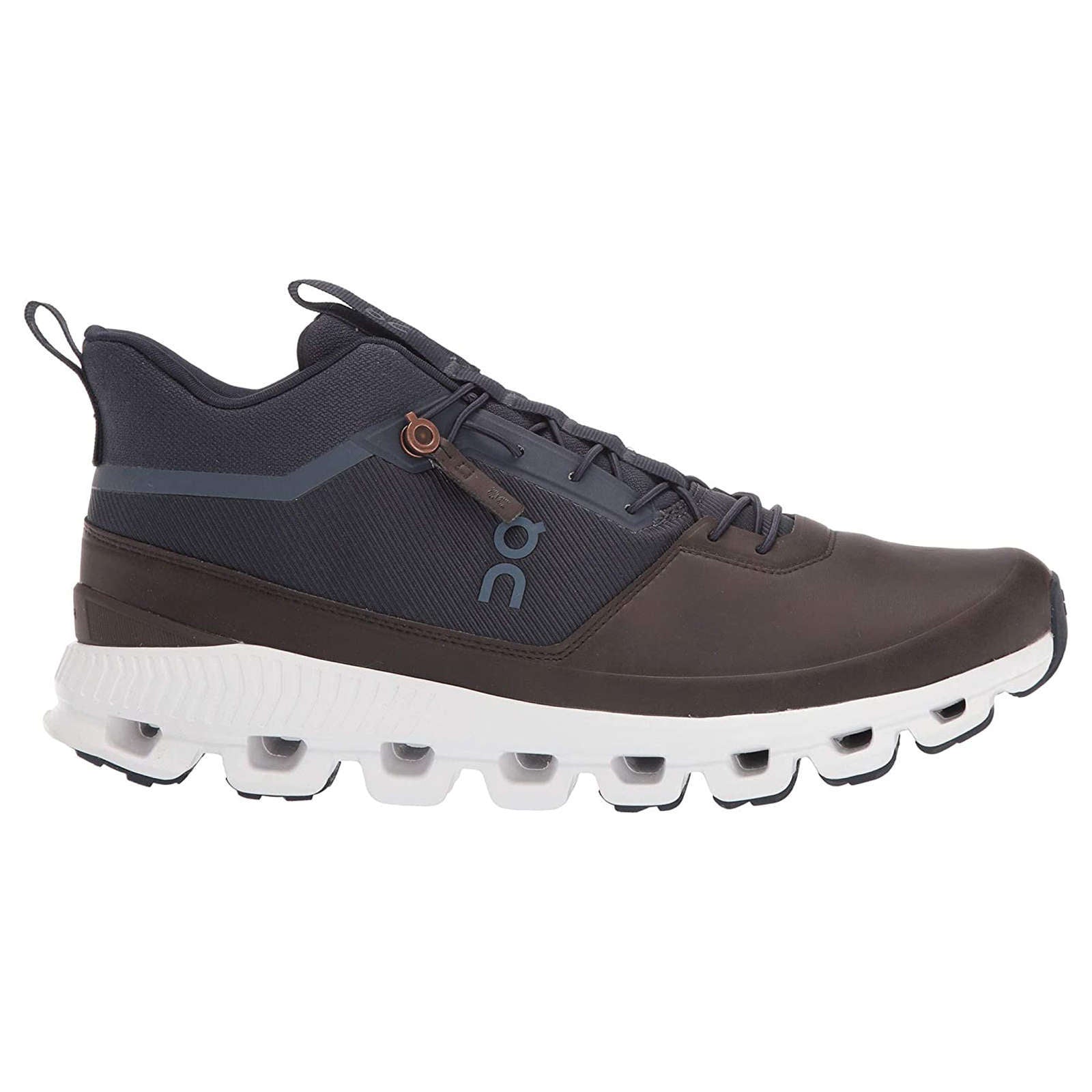 On Running Cloud Hi Waterproof Mesh Men's Low-Top Trainers#color_ink brown