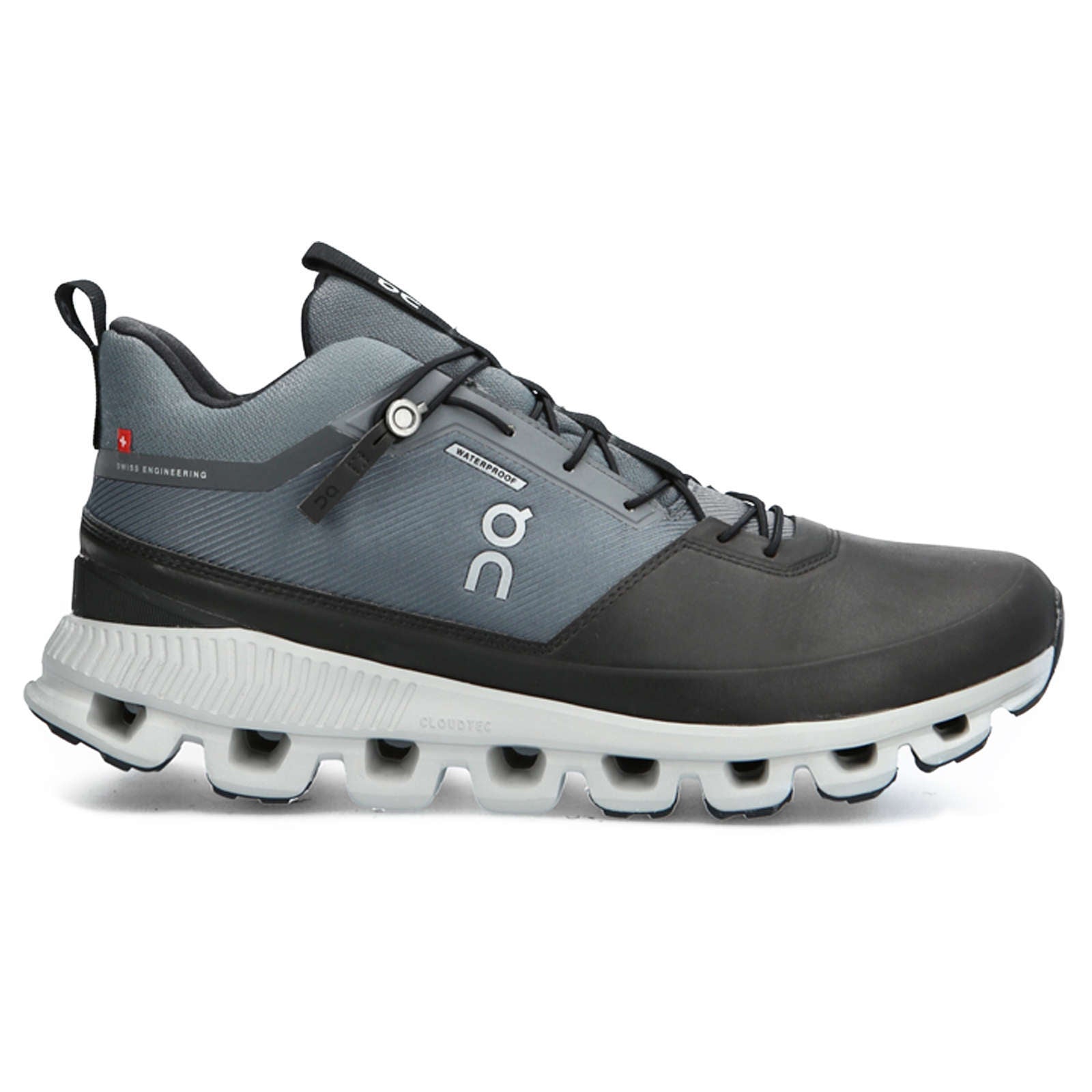 On Running Cloud Hi Waterproof Mesh Men's Low-Top Trainers#color_rock magnet