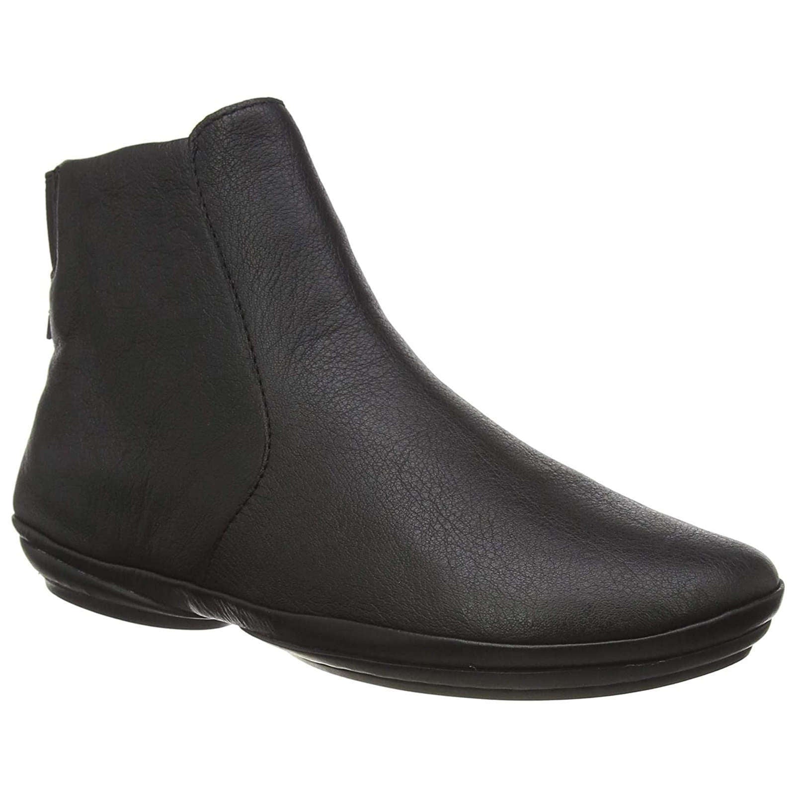 Camper Right Calfskin Leather Women's Ankle Boots#color_black