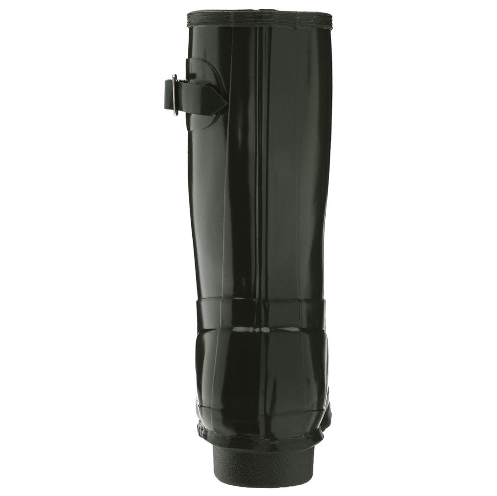 Hunter Original Gloss Rubber Women's Short Wellington Boots#color_dark olive