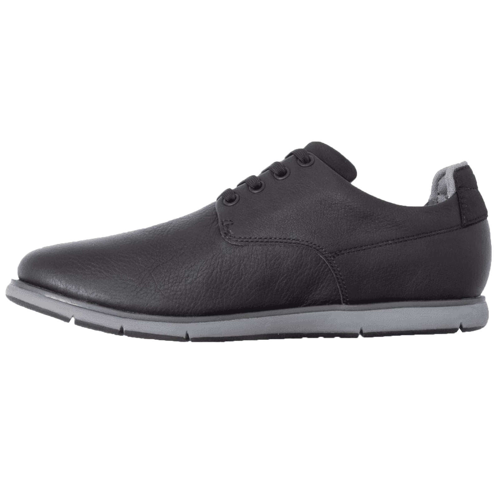 Camper Smith Calfskin Leather Textile Men's Shoes#color_black