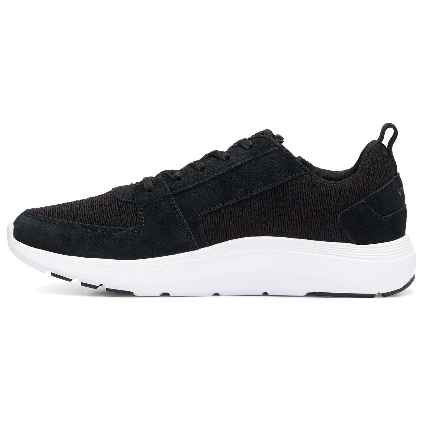 Vionic Delmar Remi Suede Textile Womens Trainers#color_black