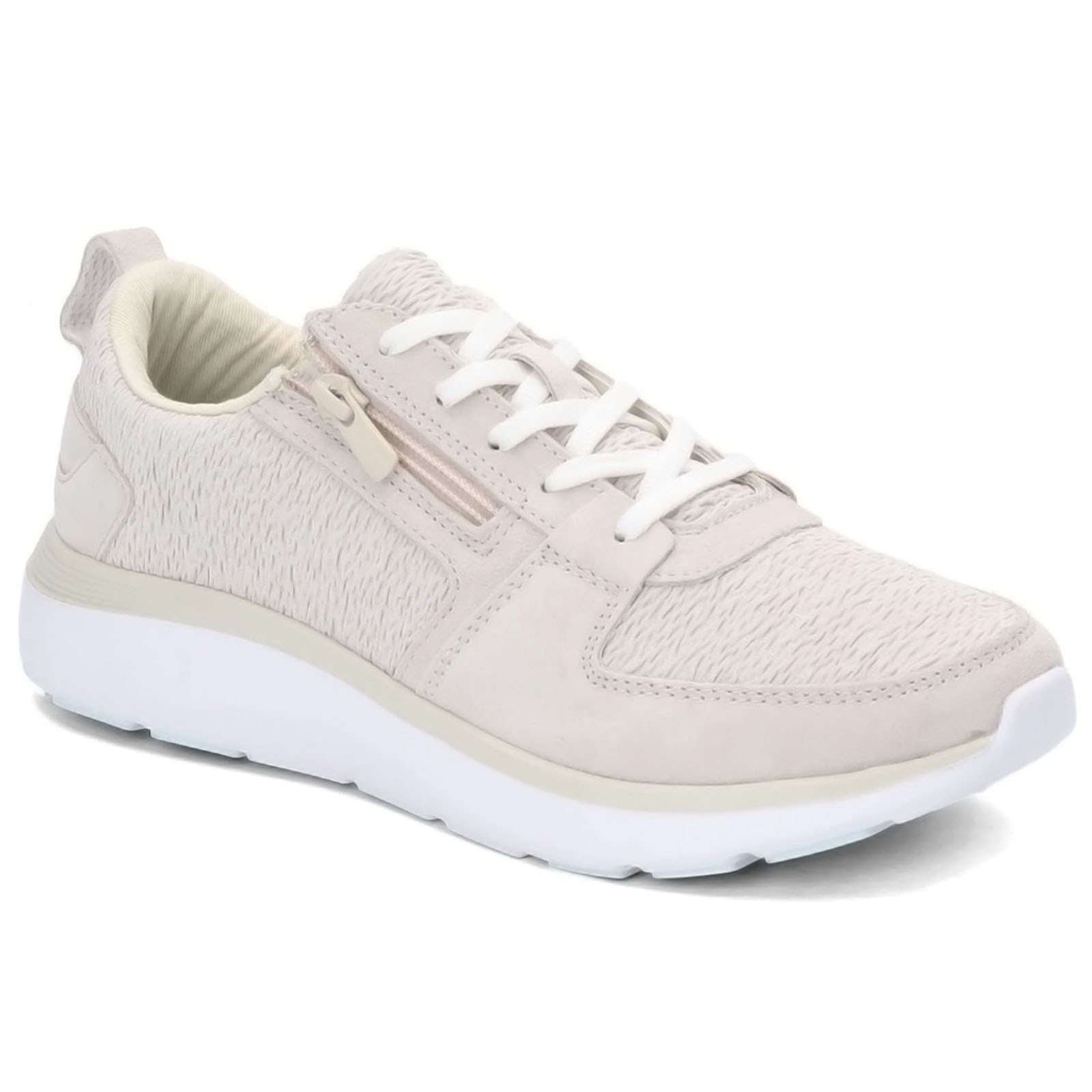 Vionic Delmar Remi Suede Textile Womens Trainers#color_cream