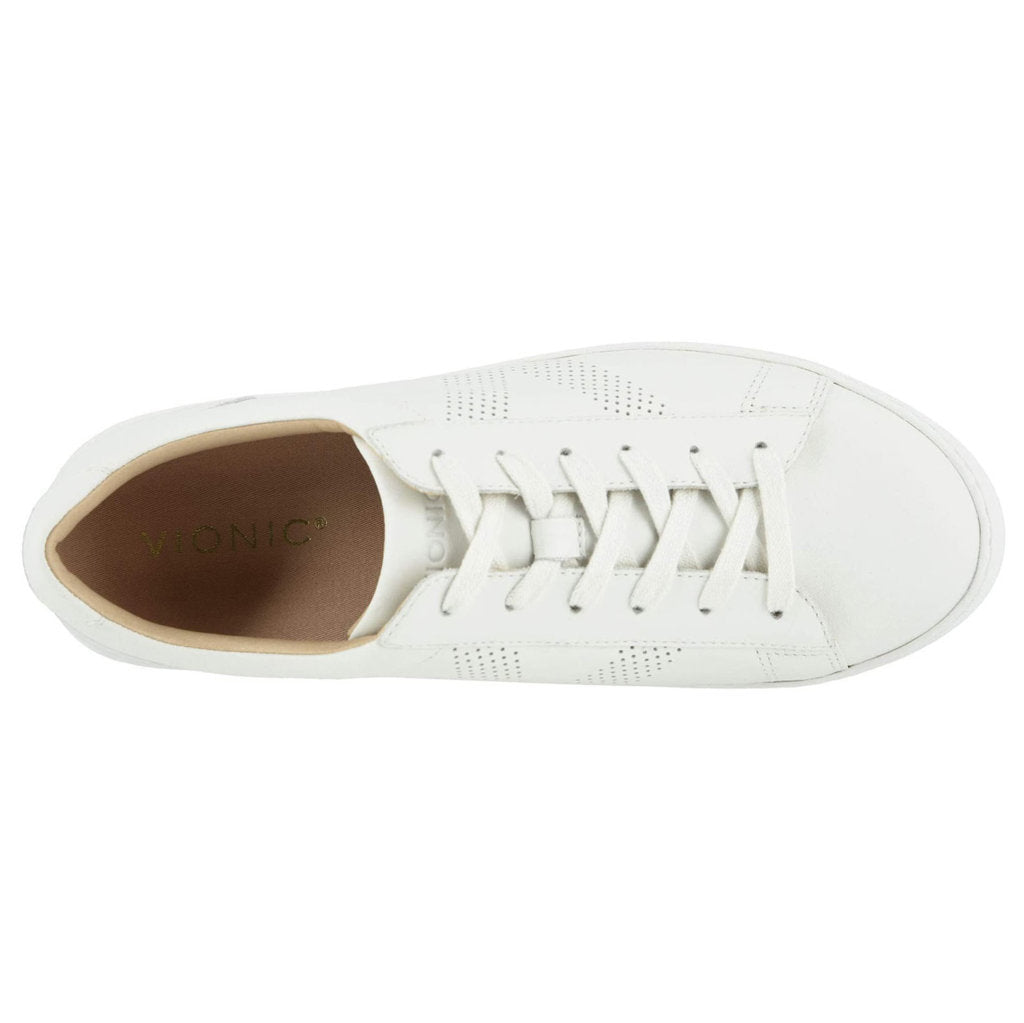 Vionic Splendid Honey Leather Womens Trainers#color_white