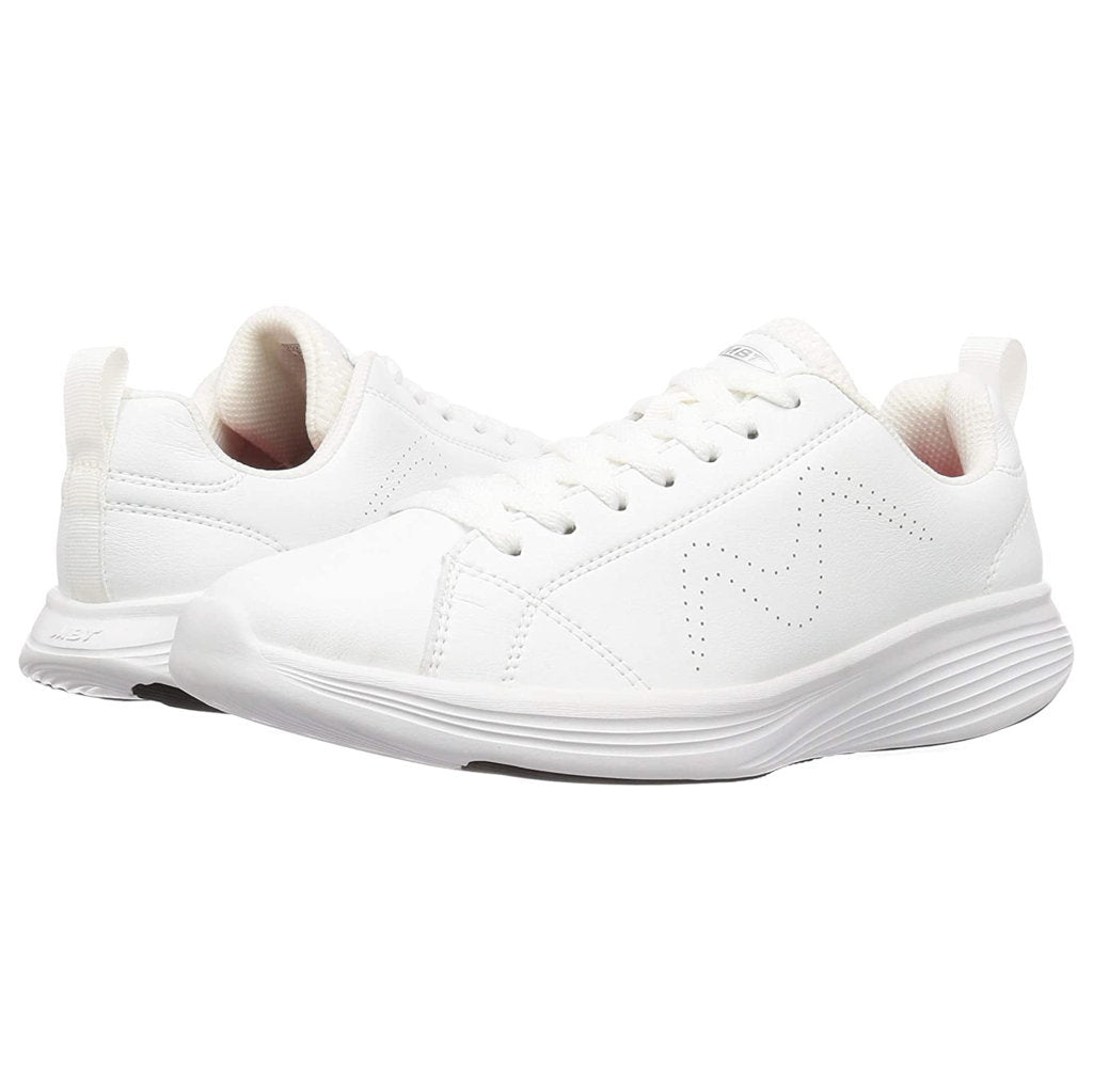 MBT Ren PU Leather Men's Low-Top Trainers#color_white