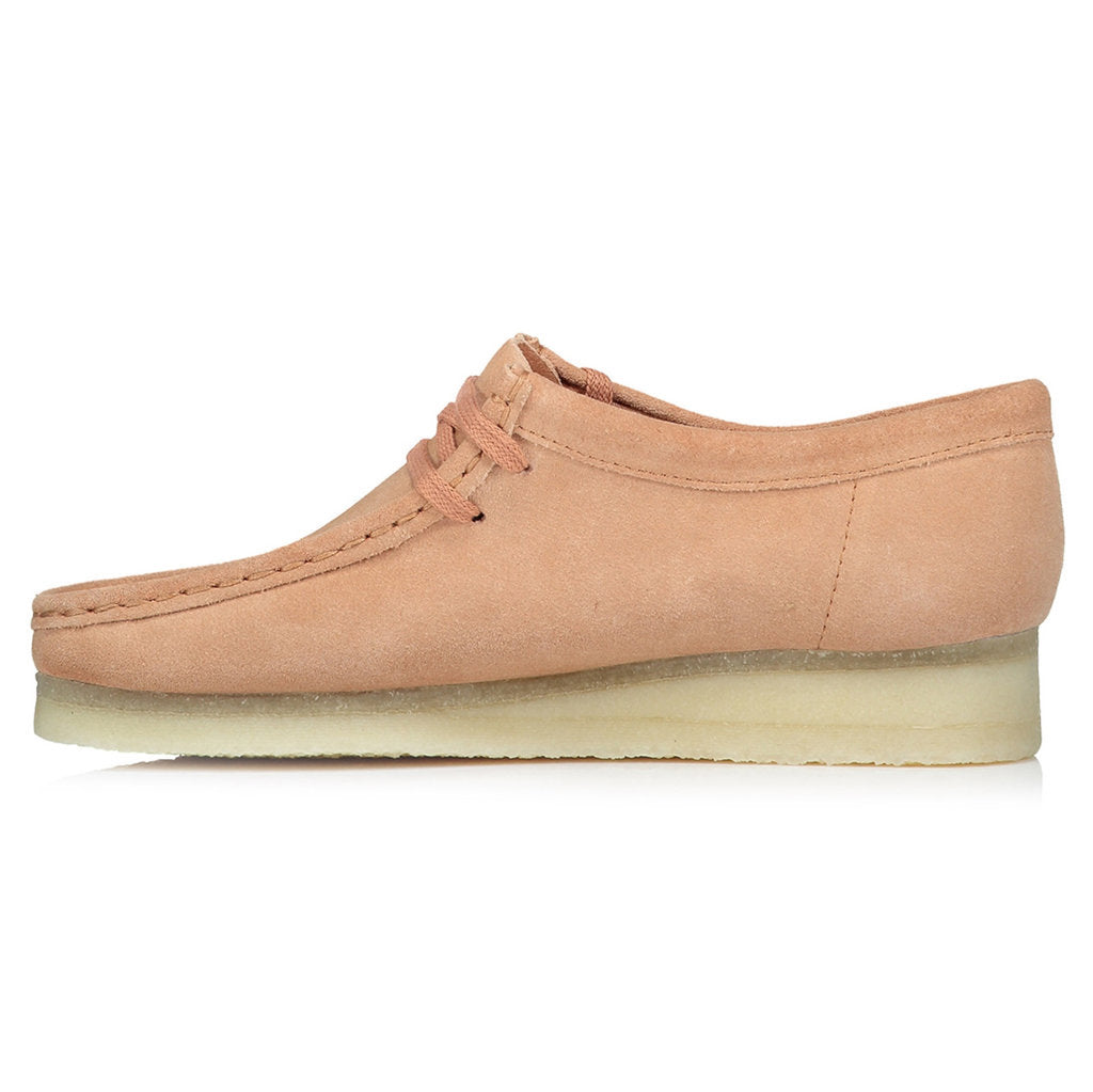 Clarks Originals Wallabee Suede Leather Womens Shoes#color_sandstone