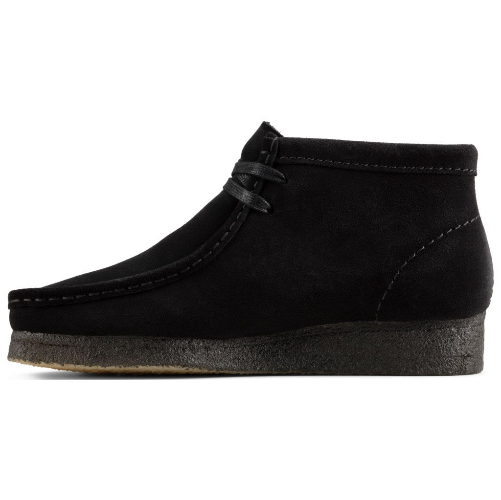 Clarks Originals Wallabee Suede Leather Women's Boots#color_black