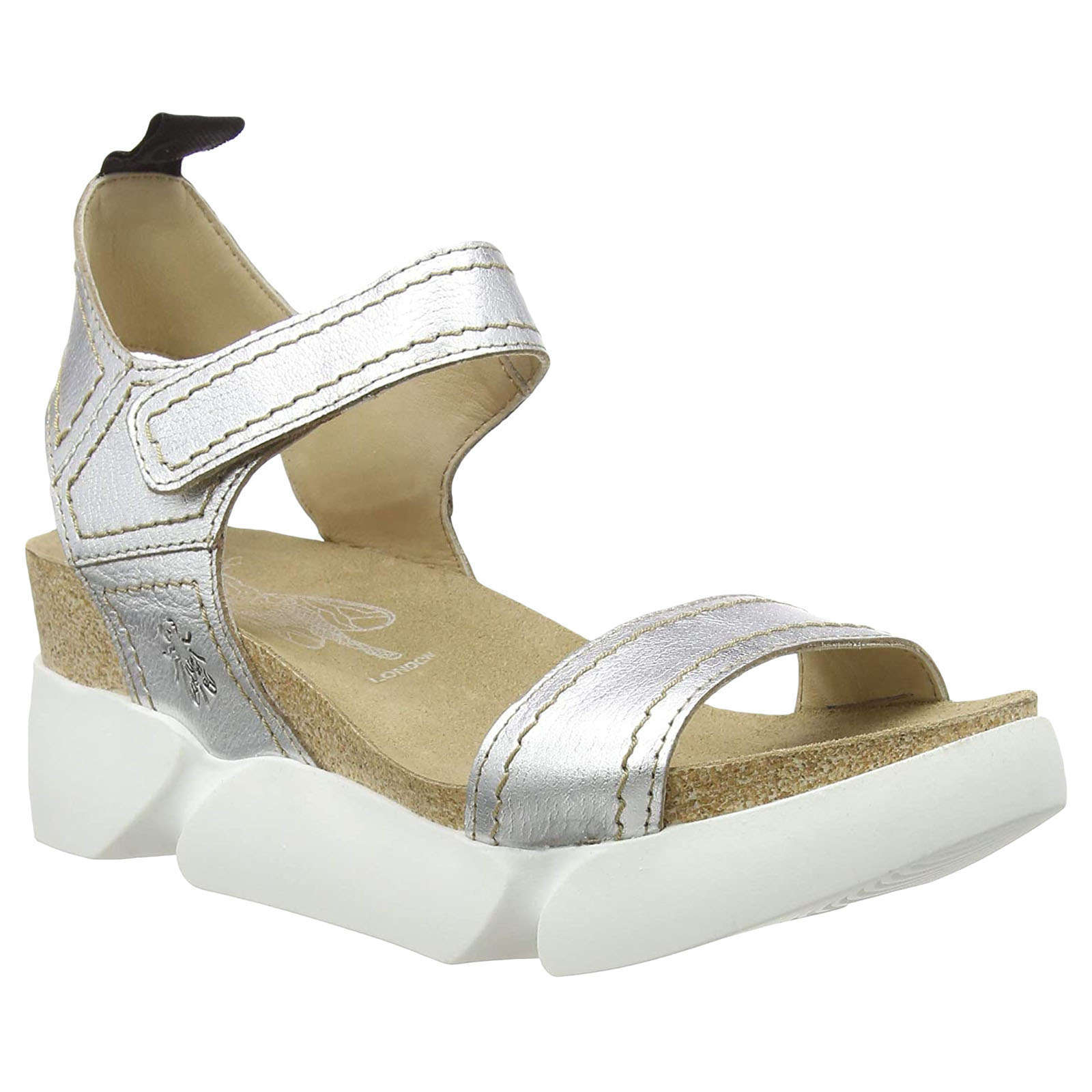 Fly London SENA580FLY Idra Leather Womens Sandals#color_silver